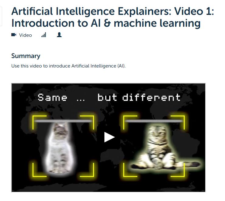 Resource Looking for ways to explain AI & machine learning to your
